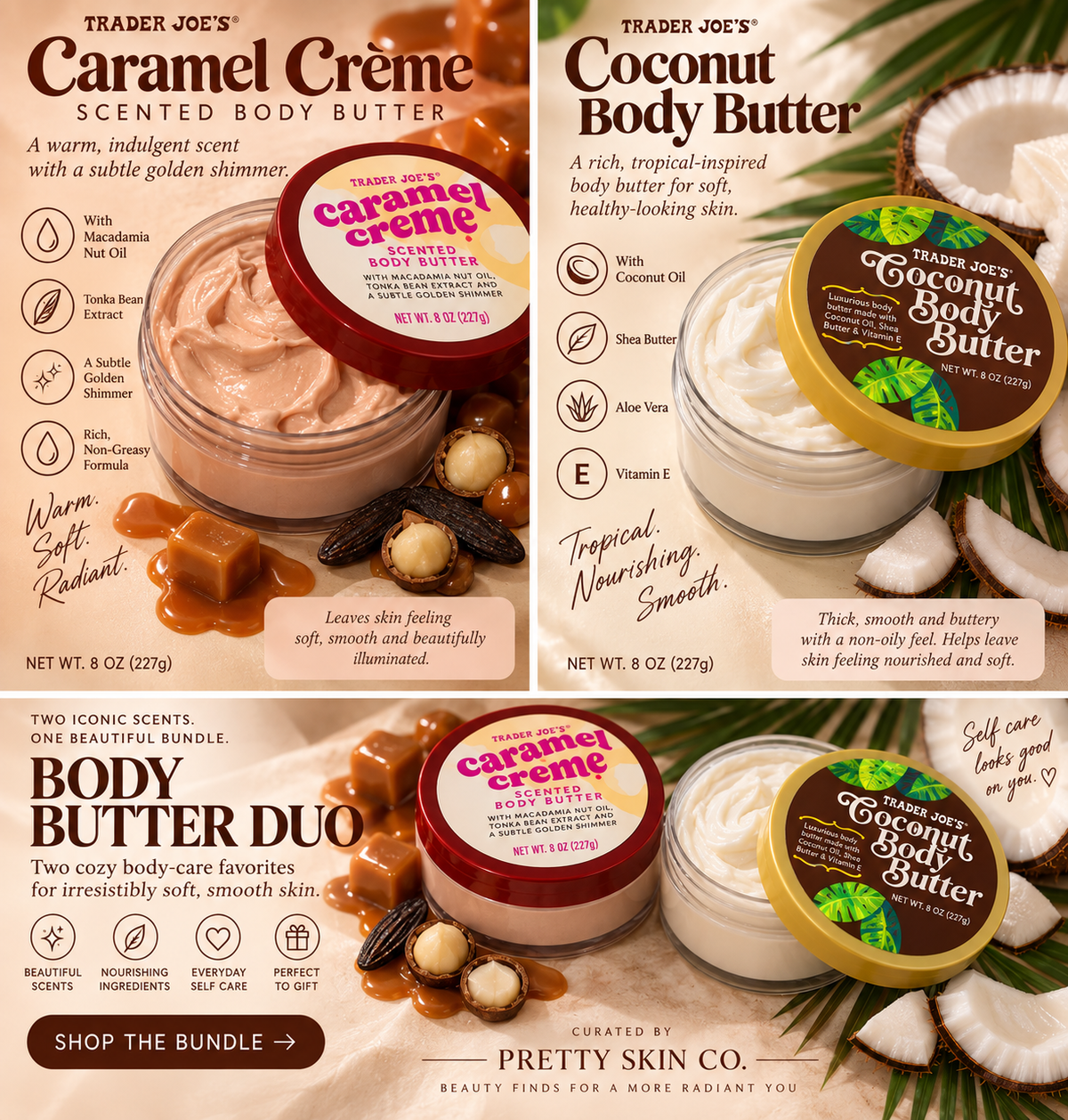 Caramel & Coconut Body Lotion Duo